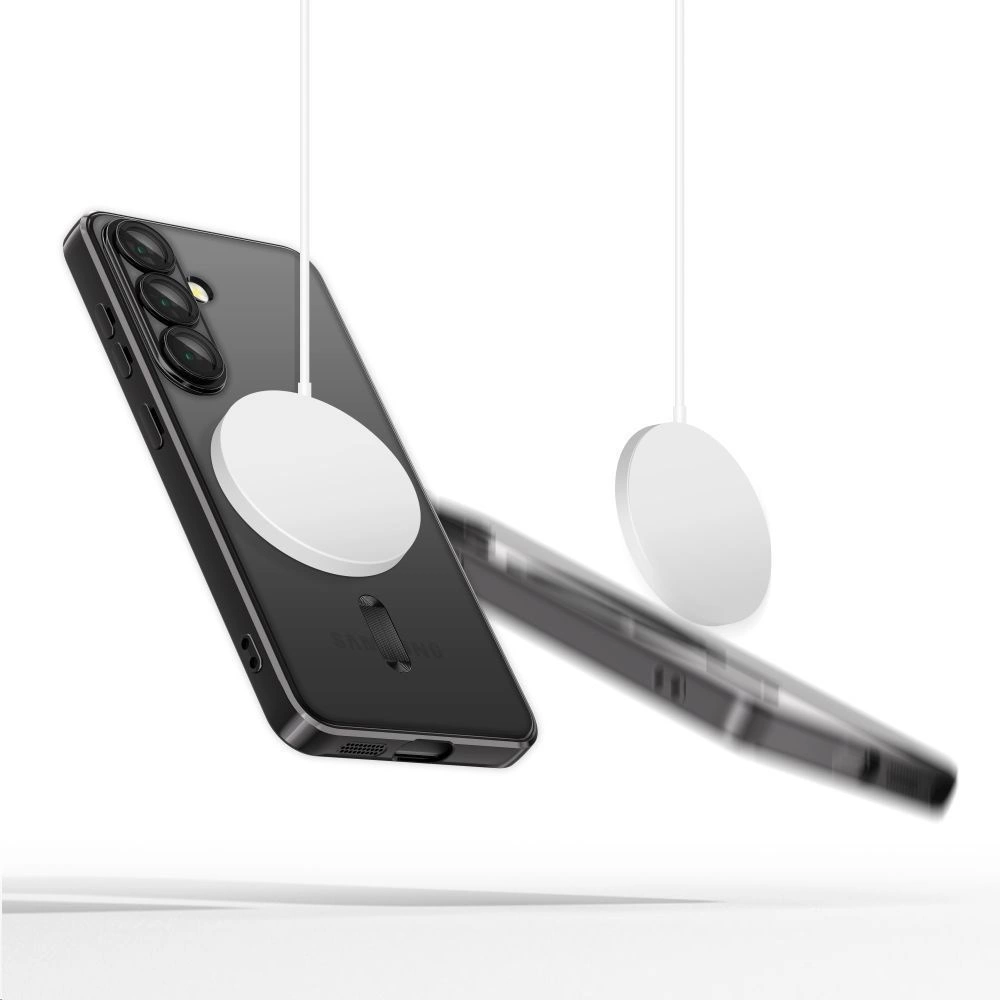 Tech-Protect MagFlex MagSafe Case for Samsung Galaxy S25 Edge - Clear Blackeng