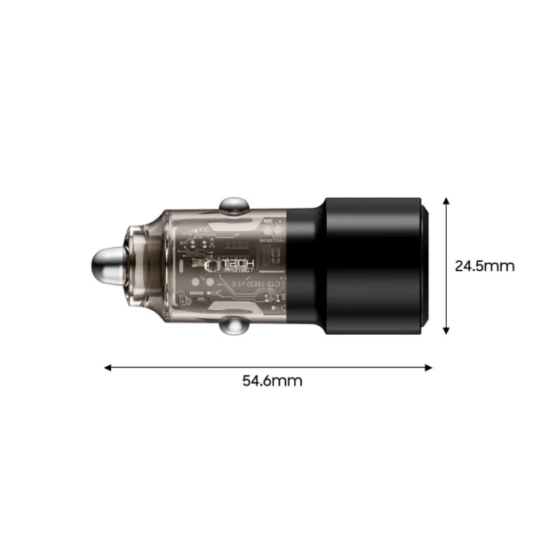 CC03 2-port PD75W car charger - blackeng