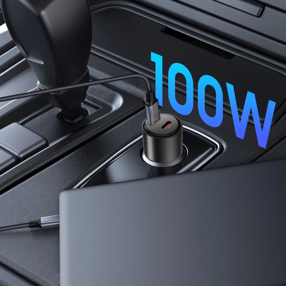 CC03 2-port PD100W car charger - blackeng