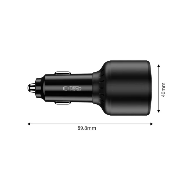 CC04 3-port PD175W car charger - blackeng