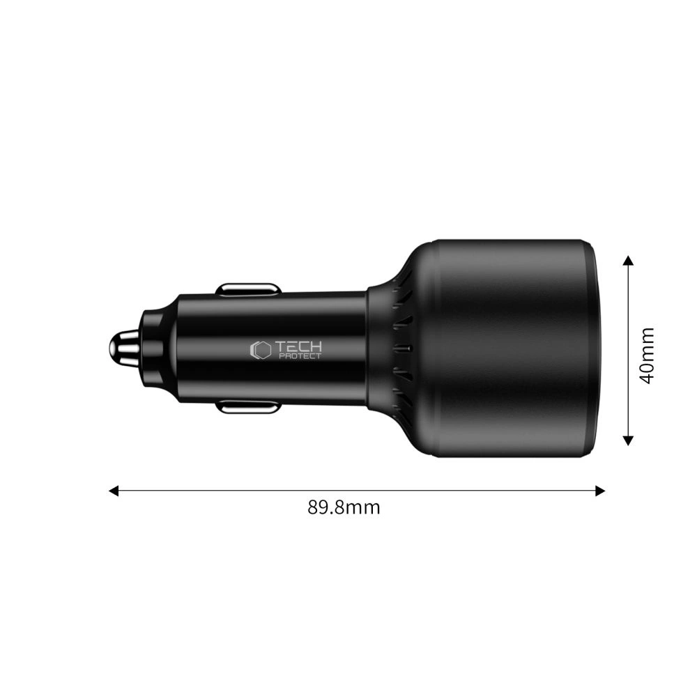 CC04 3-port PD175W car charger - blackeng