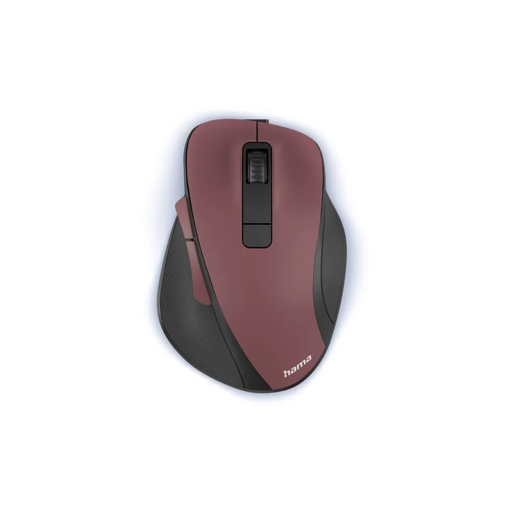 Hama MW-500 V2 Wireless Mouse with Battery - Burgundyeng