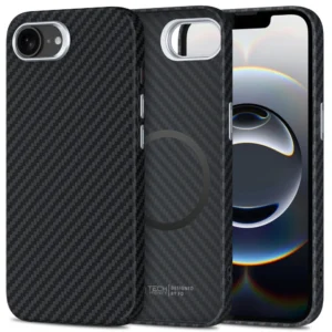 Tech-Protect Ion Carbon MagSafe iPhone 16e Case - Black/Greyeng