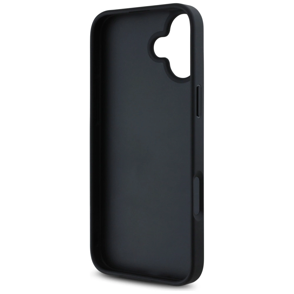 Guess Grained Roses Big 4G logo case for iPhone 16 - blackeng