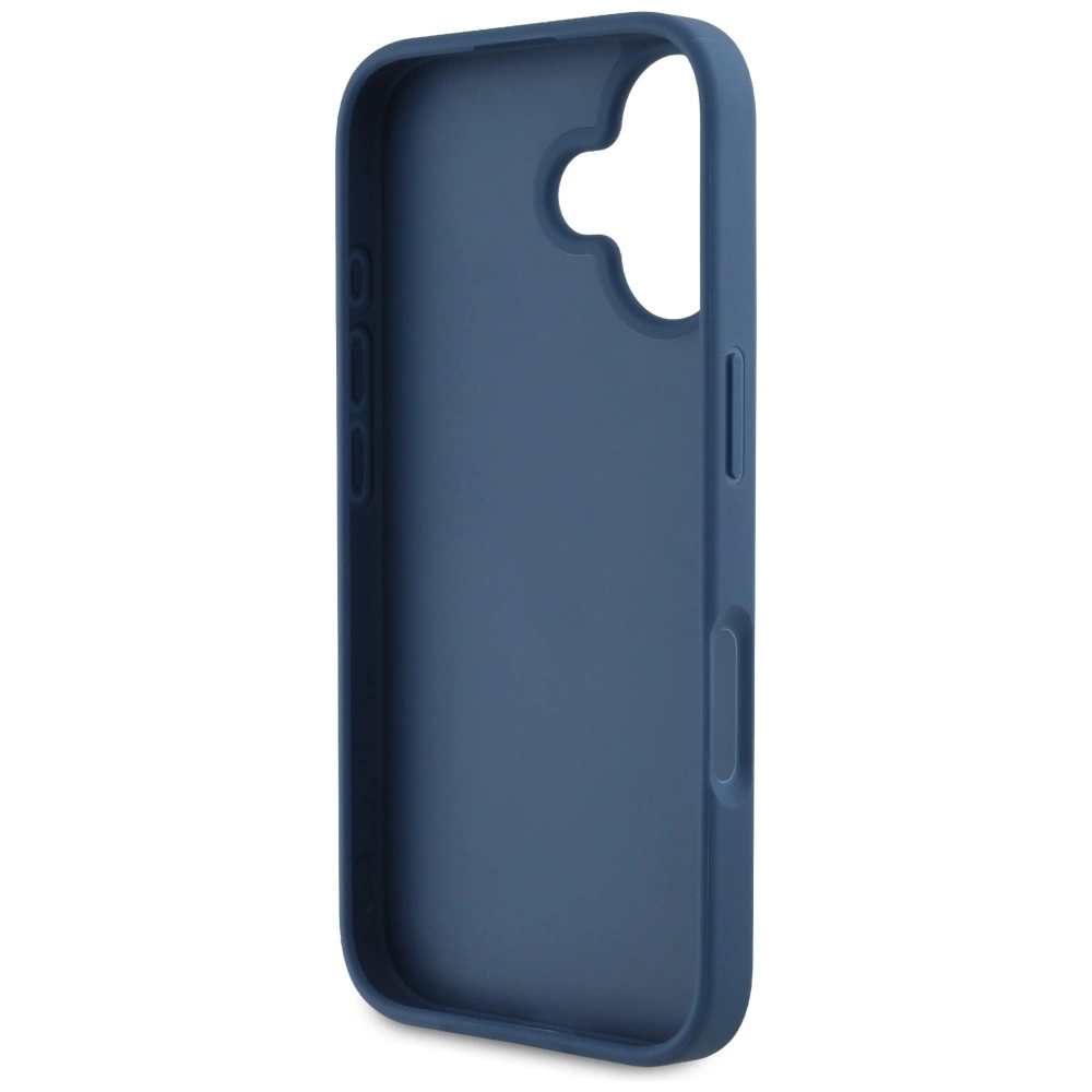 Guess Grained Roses Big 4G logo case for iPhone 16 - blueeng