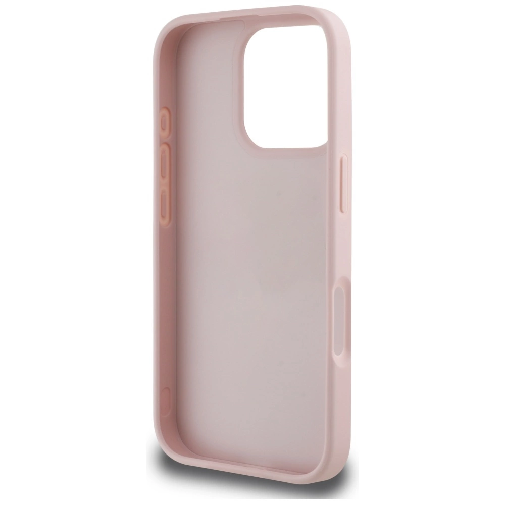 Guess Grained Roses Big 4G logo iPhone 16 Pro Max case - pinkeng
