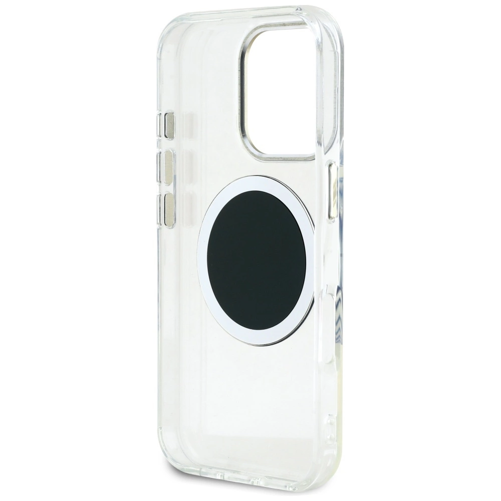 Guess IML Metal Colored Circle Classic Logo MagSafe case for iPhone 16 Pro - blackeng