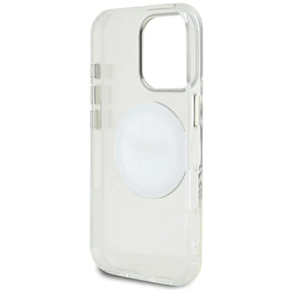 Guess IML Metal Colored Circle Classic Logo MagSafe case for iPhone 16 Pro Max - whiteeng