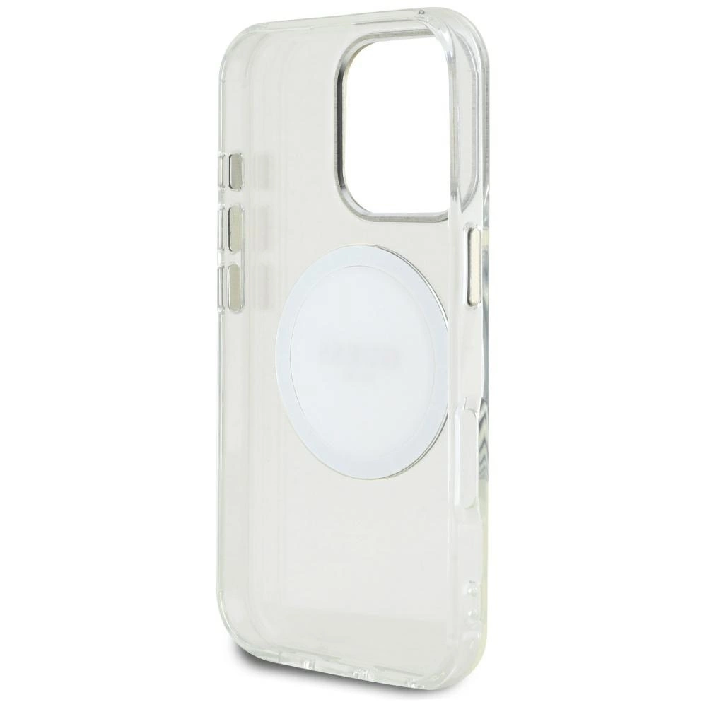 Guess IML Metal Colored Circle Classic Logo MagSafe case for iPhone 16 Pro Max - whiteeng