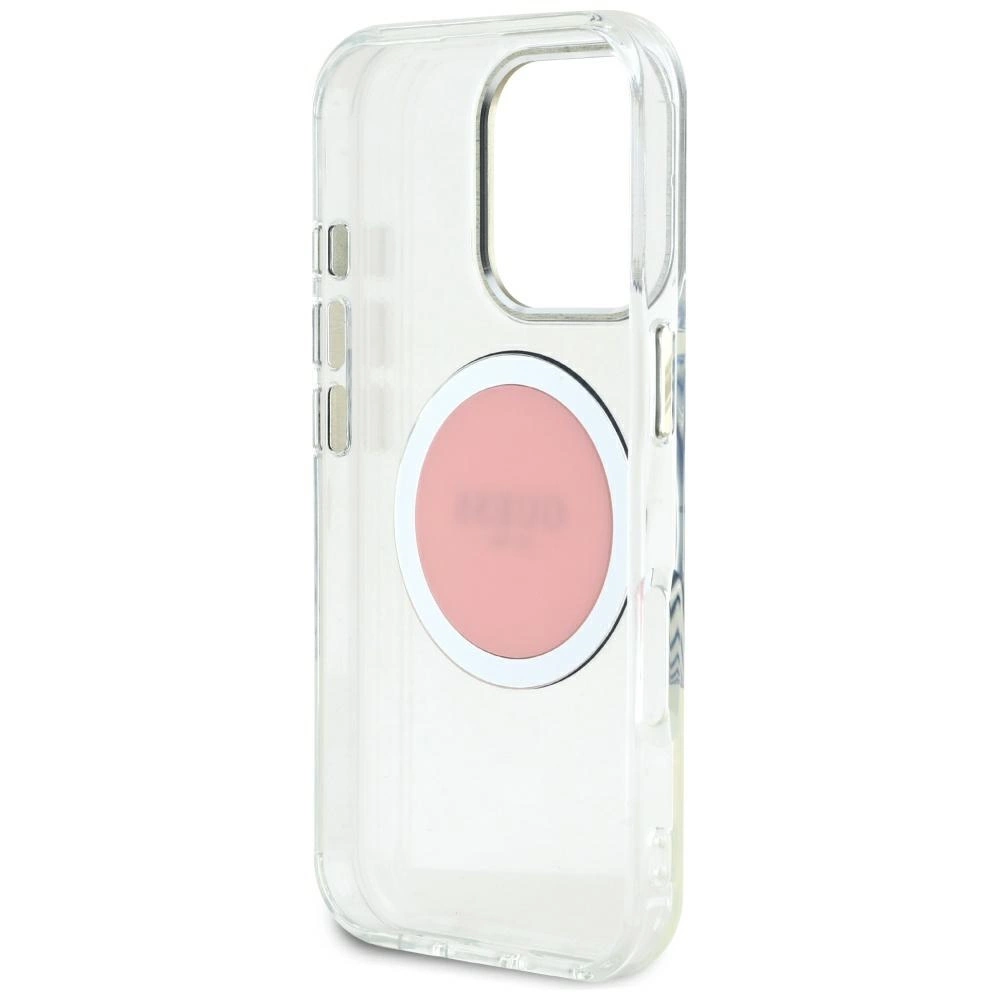 Guess IML Metal Colored Circle Classic Logo MagSafe case for iPhone 16 Pro Max - pinkeng