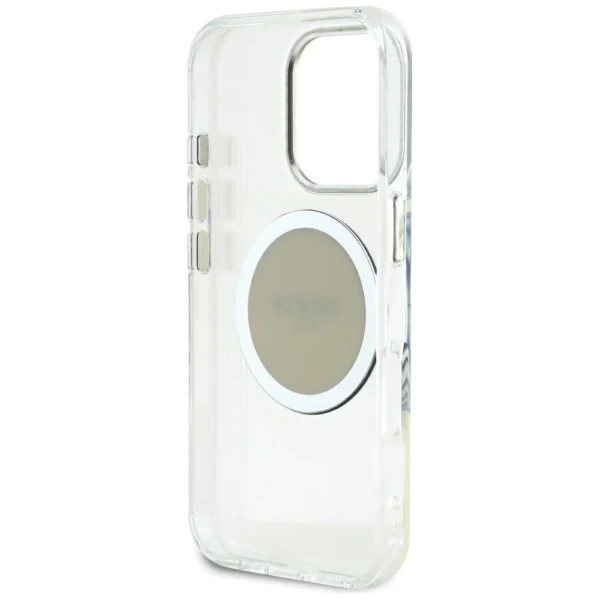 Guess IML Metal Colored Circle Classic Logo MagSafe case for iPhone 16 Pro Max - grayeng