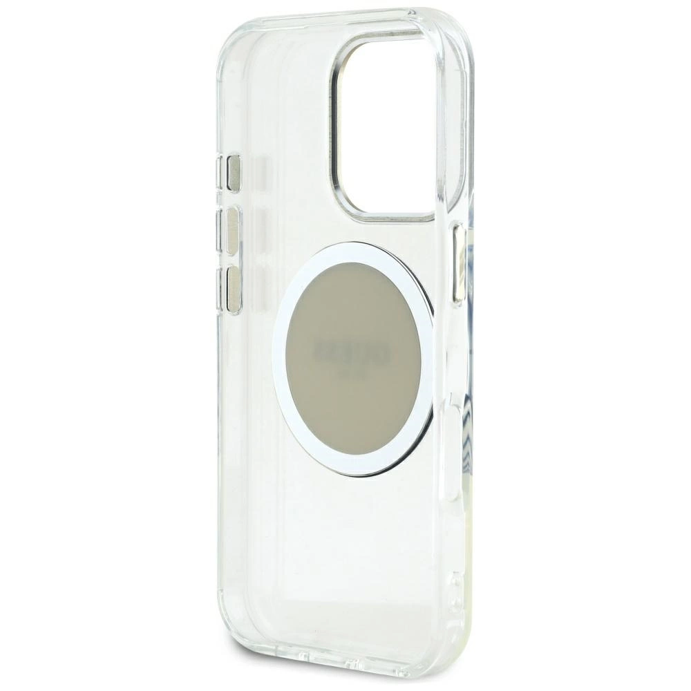 Guess IML Metal Colored Circle Classic Logo MagSafe case for iPhone 16 Pro Max - grayeng
