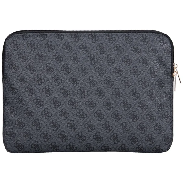 Guess Sleeve 4G Zipper Pocket Triangle Logo 14" Laptop Bag - Blackeng