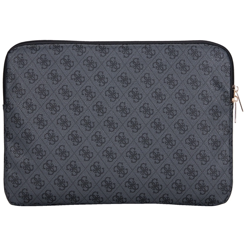 Guess Sleeve 4G Zipper Pocket Triangle Logo 14" Laptop Bag - Blackeng