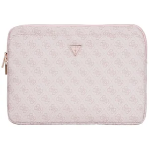 Guess Sleeve 4G Zipper Pocket Triangle Logo 14" Laptop Bag - Pinkeng