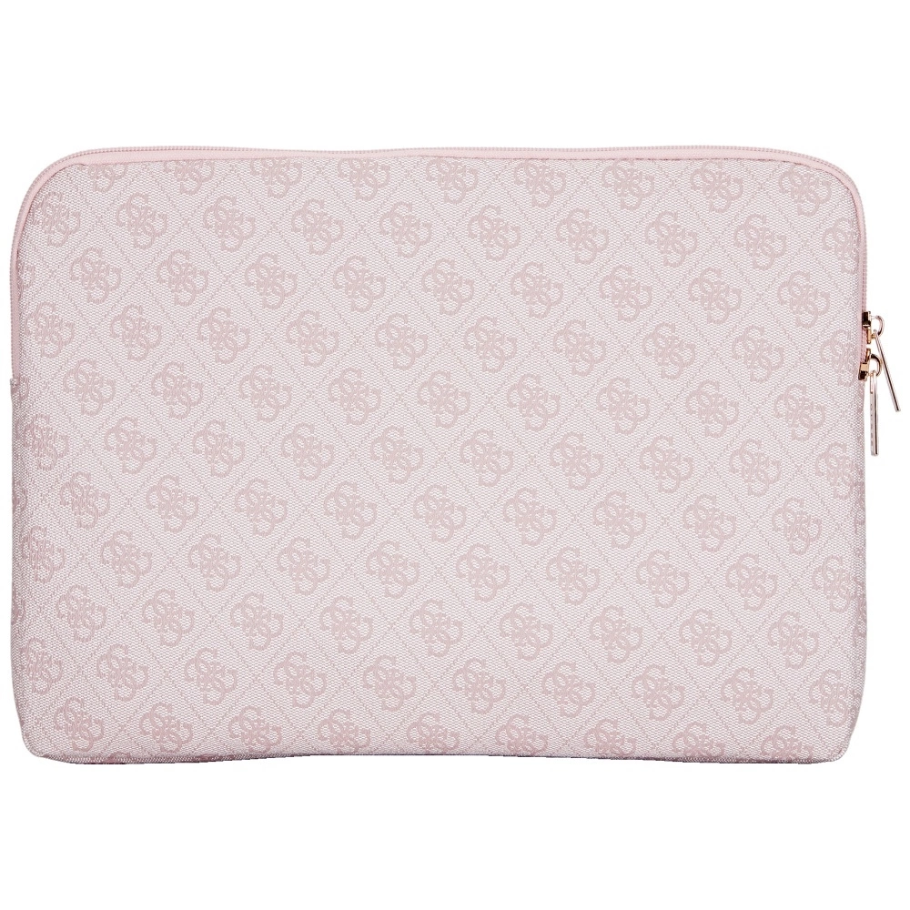 Guess Sleeve 4G Zipper Pocket Triangle Logo 14" Laptop Bag - Pinkeng
