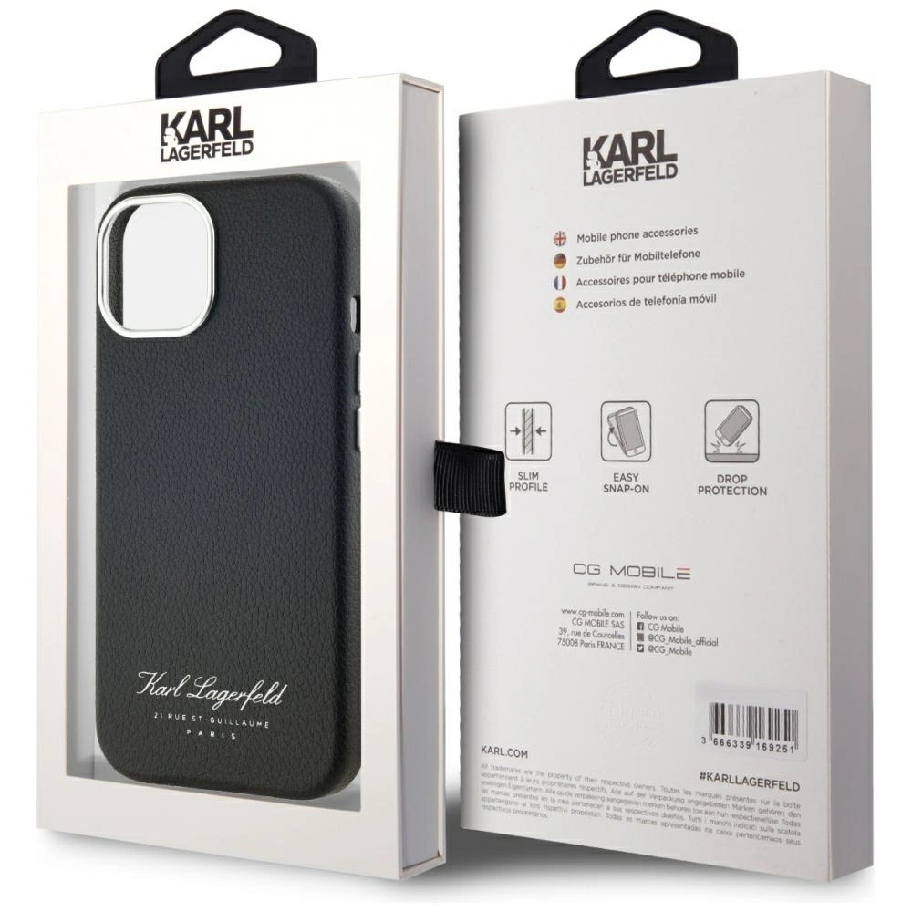 Karl Lagerfeld hotel RSG iPhone 15 case - blackeng