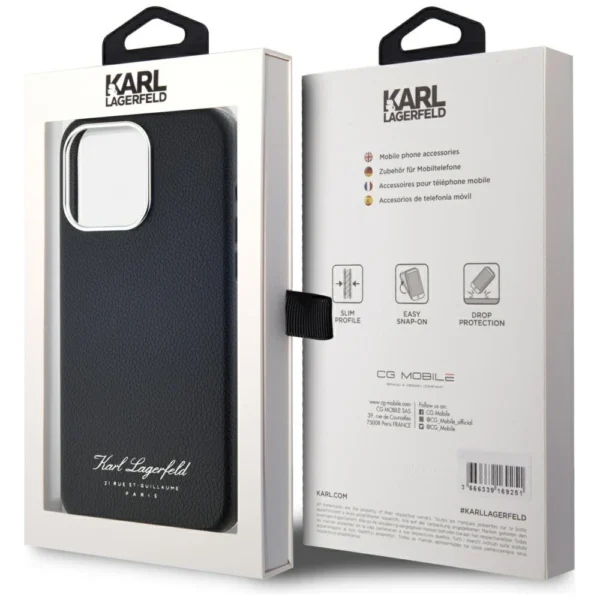 Karl Lagerfeld hotel RSG iPhone 15 Pro case - blackeng