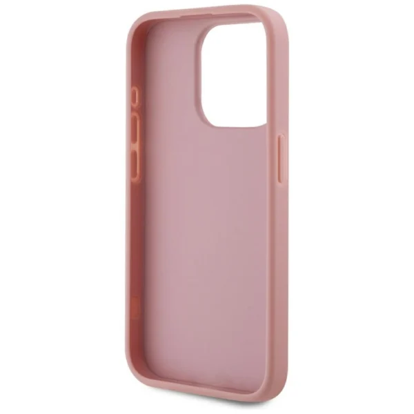 Karl Lagerfeld Wrinkled Metal Signature iPhone 15 Pro Max Case - Pinkeng