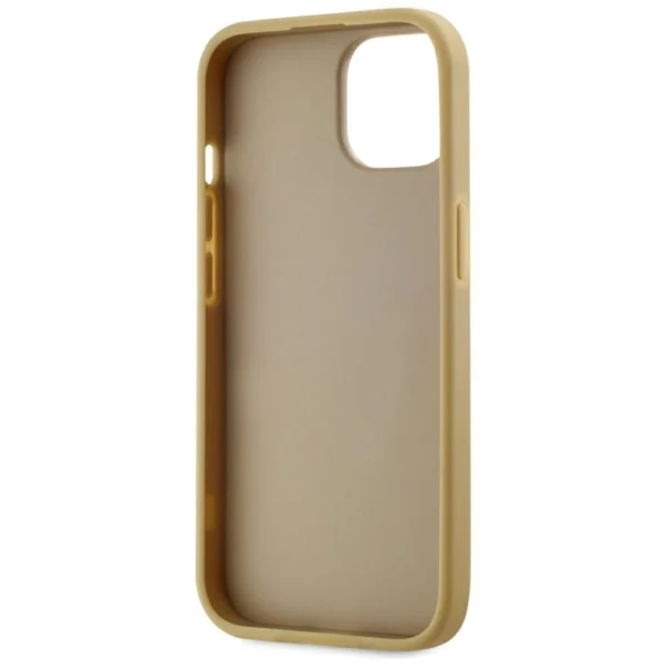 Karl Lagerfeld Wrinkled Metal Signature iPhone 15 Case - Goldeng