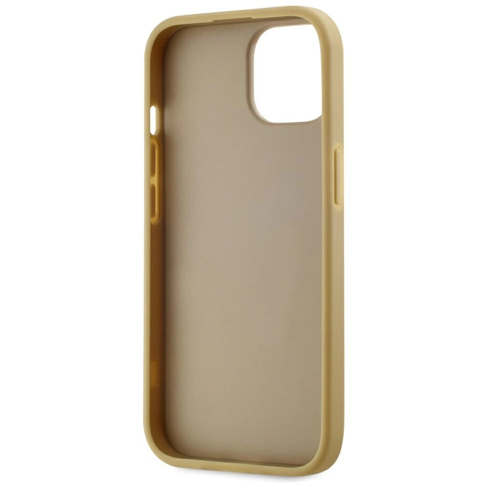 Karl Lagerfeld Wrinkled Metal Signature iPhone 15 Case - Goldeng
