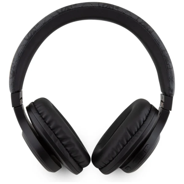 Guess Leather Tone On Tone Script Bluetooth 4G Over-Ear Headphones - Blackeng