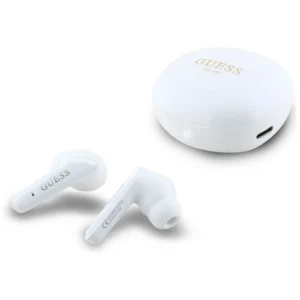 Guess Flat Classic Logo Electroplated TWS Headphones - Whiteeng
