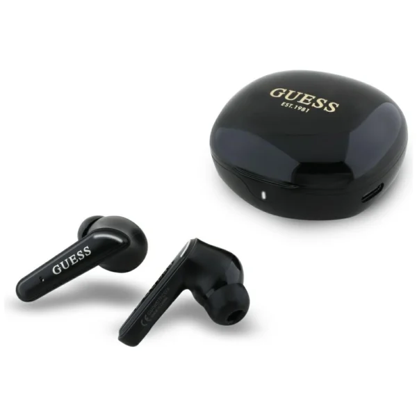 Guess Flat Classic Logo Electroplated TWS Headphones - Blackeng