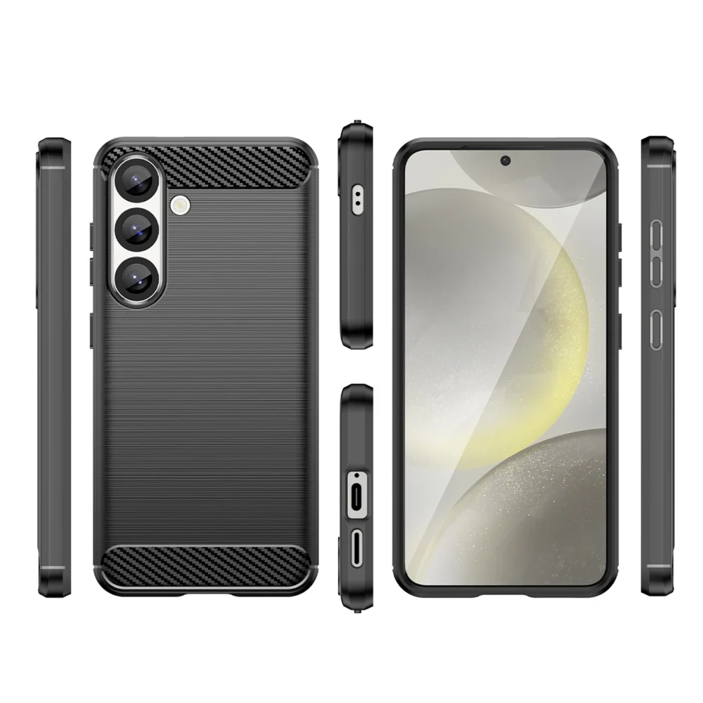 Carbon Case Flexible Silicone for Nothing Phone (3a) - Blackeng