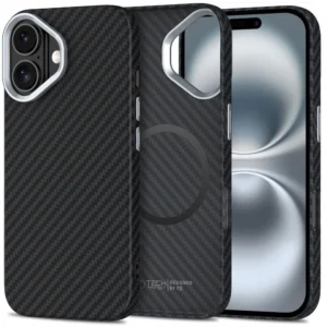 Tech-Protect Ion Carbon MagSafe iPhone 16 Case - Black/Greyeng