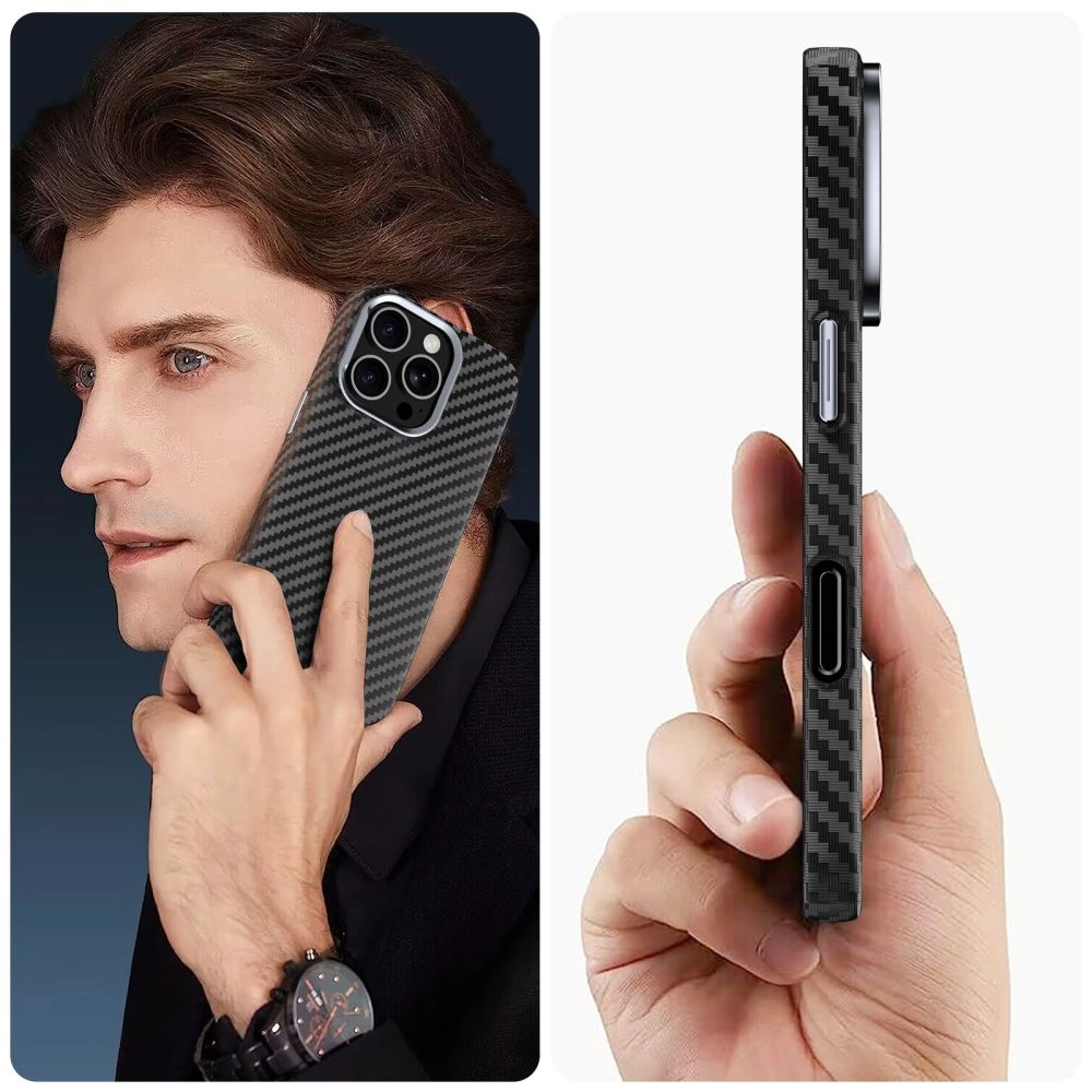 Tech-Protect Ion Carbon MagSafe Case for iPhone 16 Pro Max - Black/Greyeng