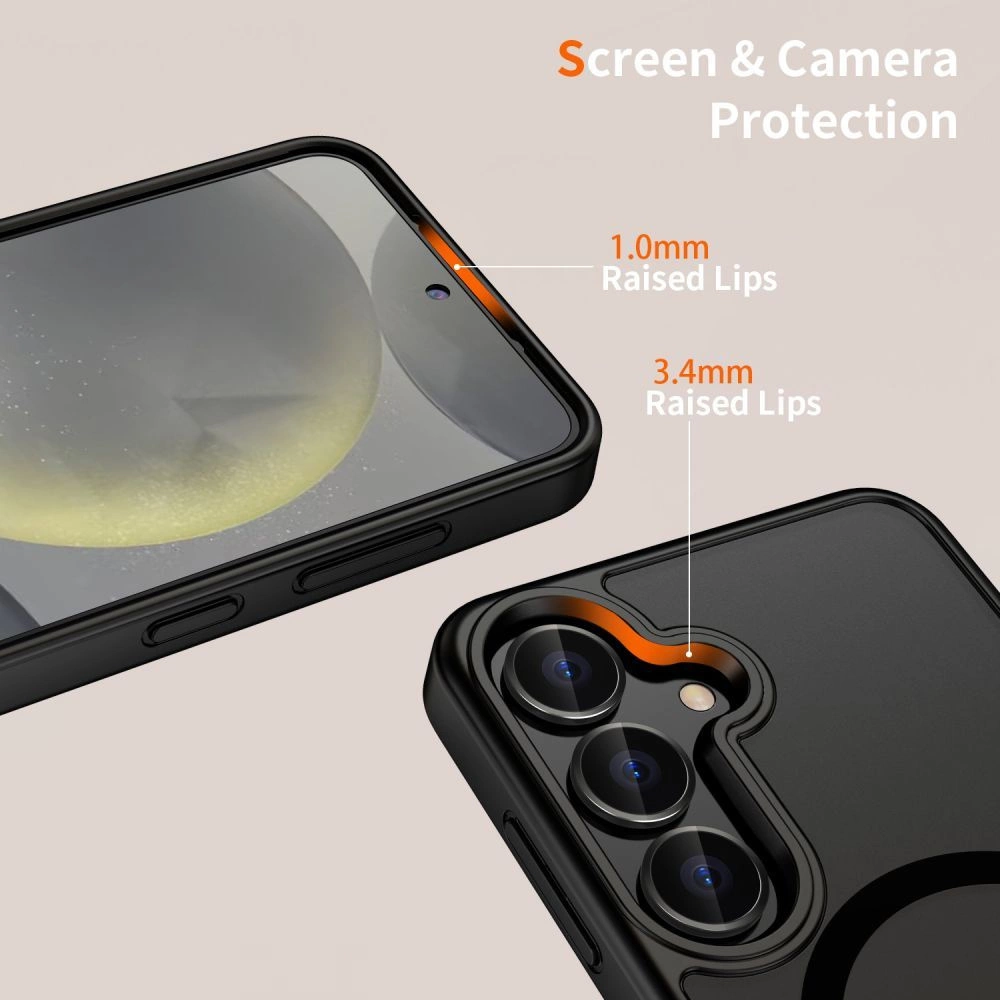 Tech-Protect MagMat MagSafe Case for Samsung Galaxy S25 Edge - Matte Blackeng