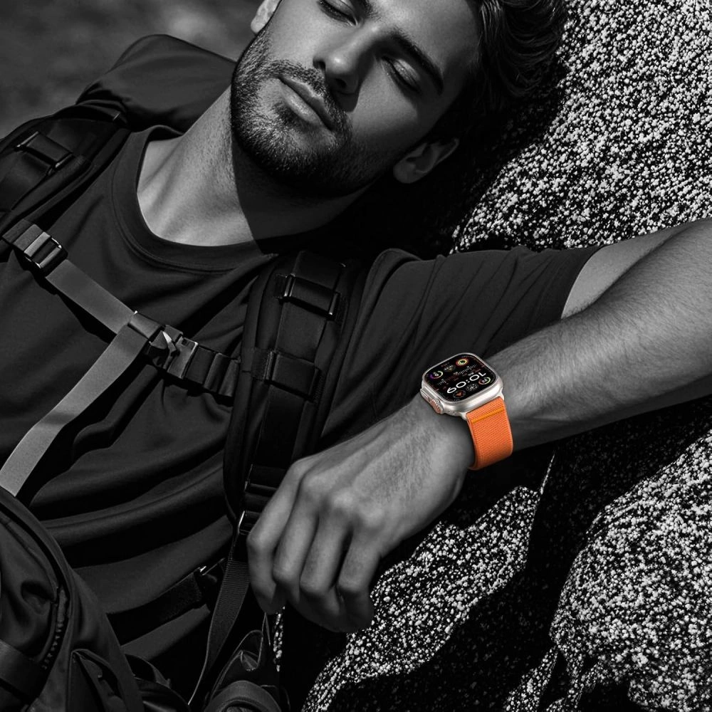 Tech-Protect Nylon Clasp for Apple Watch 44/45/46/49mm - Orangeeng