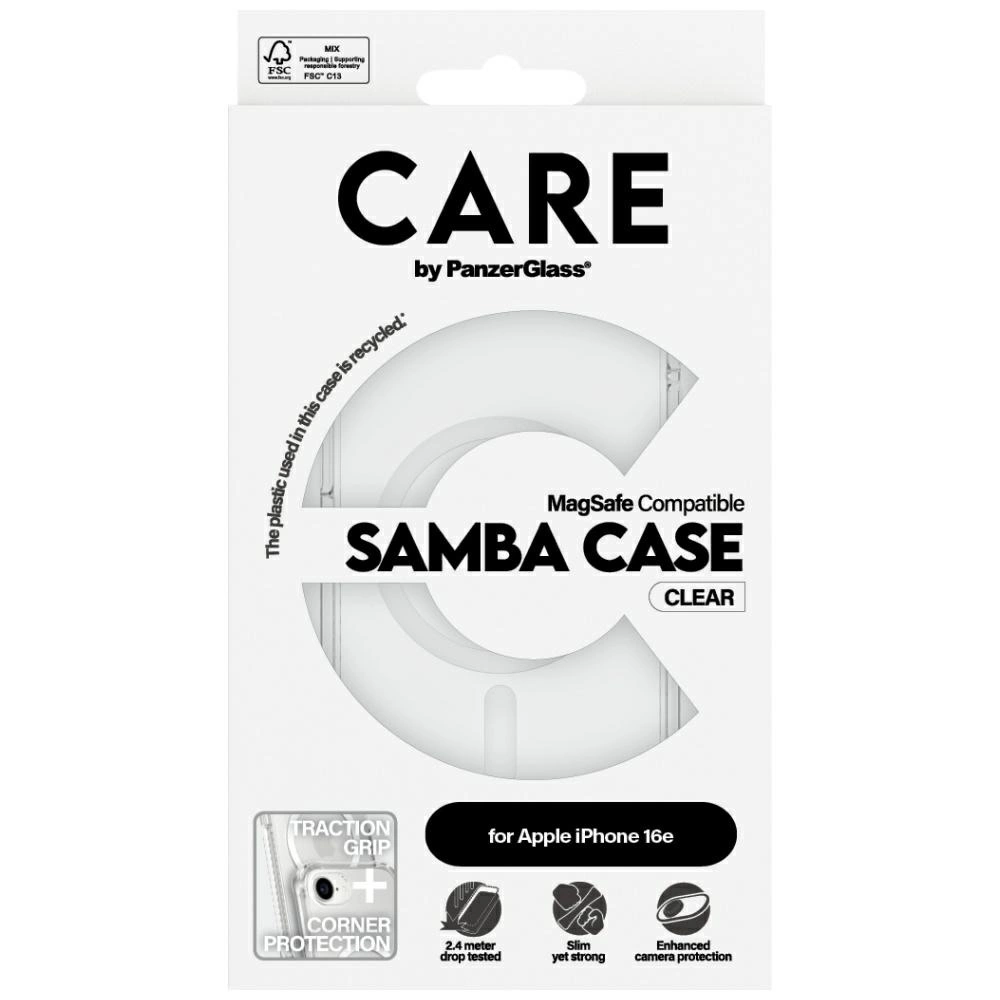 CARE by PanzerGlass Fashion MagSafe iPhone 16e Case - Transparenteng