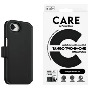 CARE by PanzerGlass Feature Tango 2in1 Wallet Case for iPhone 16e - Blackeng