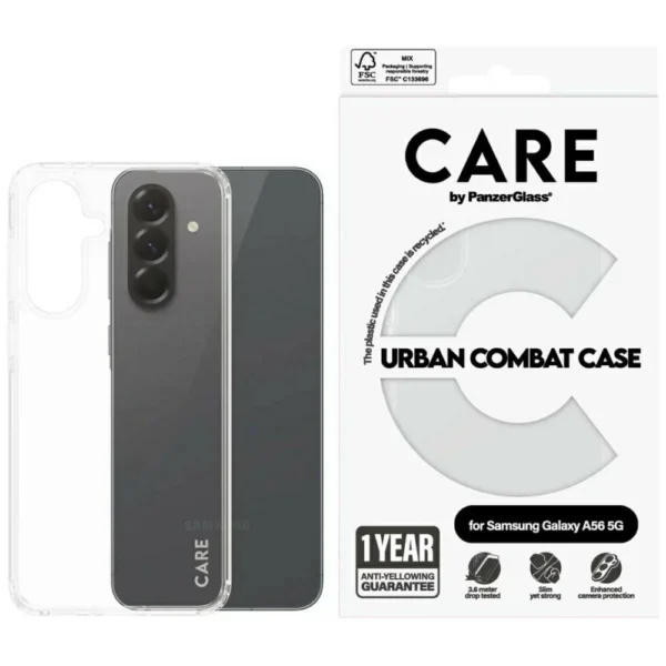 CARE by PanzerGlass Flagship Urban Combat Case for Samsung Galaxy A56 5G - Transparenteng
