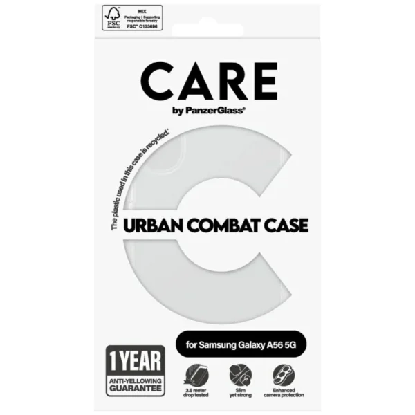 CARE by PanzerGlass Flagship Urban Combat Case for Samsung Galaxy A56 5G - Transparenteng