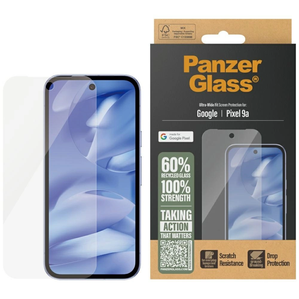 192735_1 PanzerGlass Ultra-Wide Fit Tempered Glass for Google Pixel 9a 5Geng