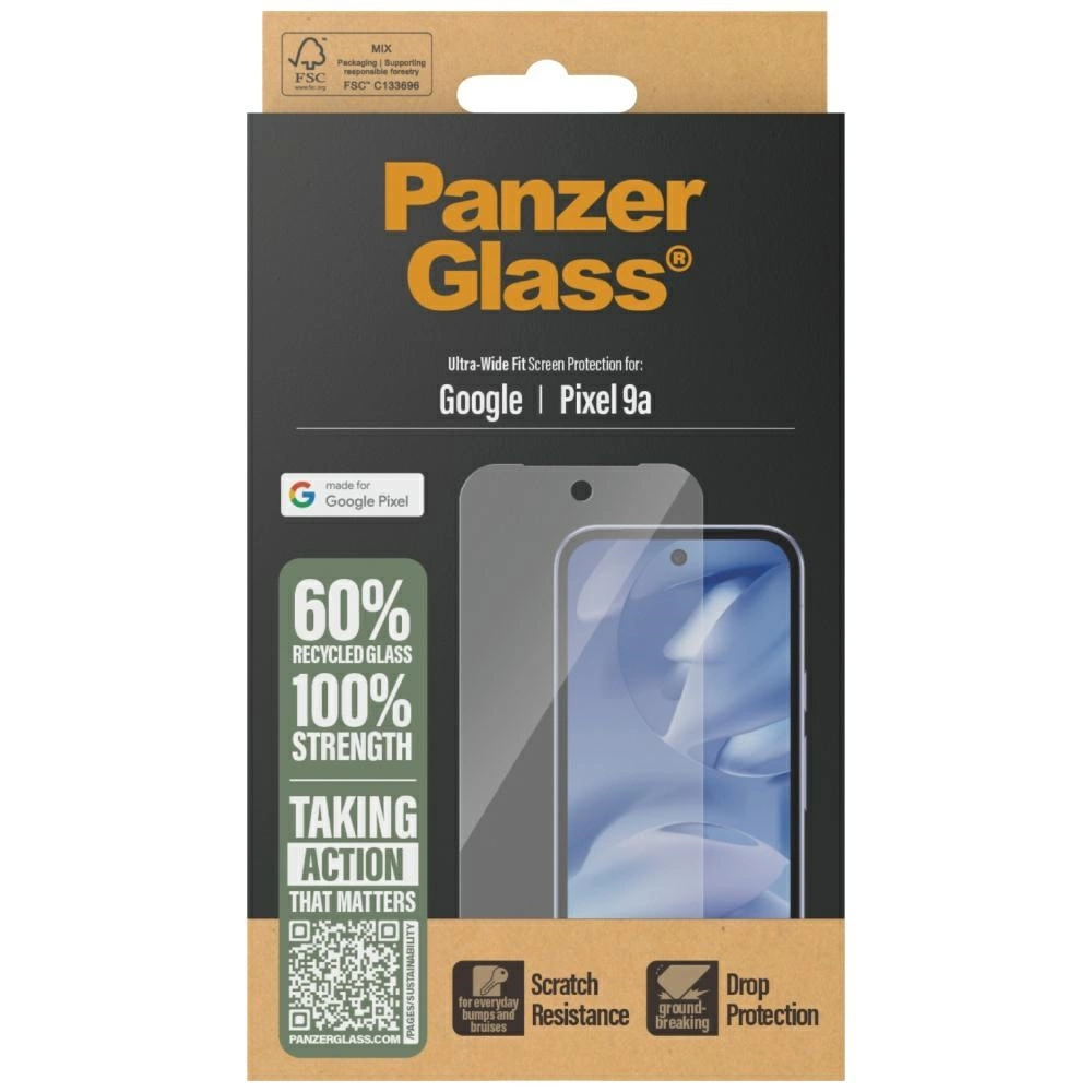 192735_4 PanzerGlass Ultra-Wide Fit Tempered Glass for Google Pixel 9a 5Geng