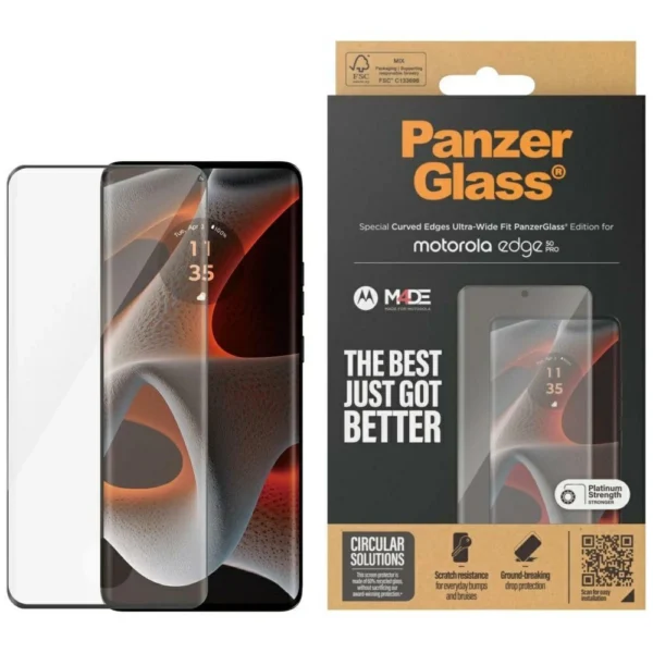 PanzerGlass Ultra-Wide Fit Tempered Glass for Motorola Edge 50 Pro / 50 Ultraeng