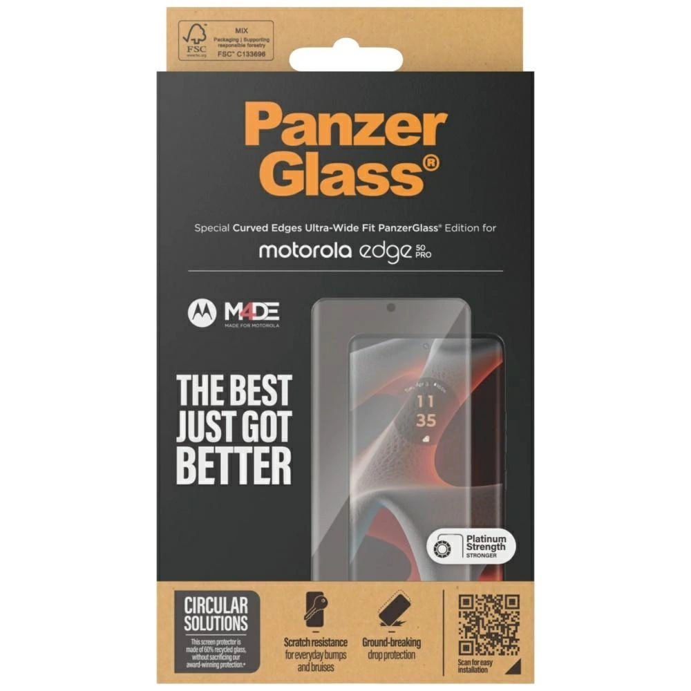 192737_4 PanzerGlass Ultra-Wide Fit Tempered Glass for Motorola Edge 50 Pro / 50 Ultraeng