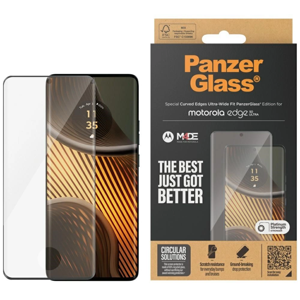 192738_1 PanzerGlass Ultra-Wide Fit Tempered Glass for Motorola Edge 50 Ultraeng