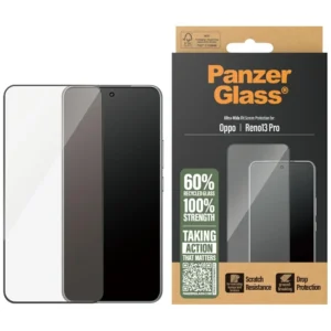 PanzerGlass Ultra-Wide Fit Tempered Glass w. Black Frame for Oppo Reno13 Proeng