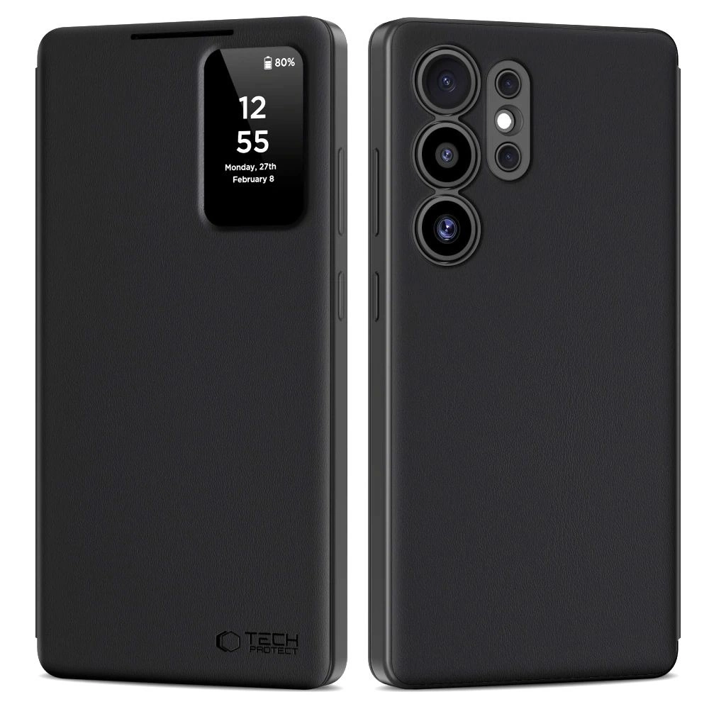 Tech-Protect Smart Wallet Case for Samsung Galaxy S25 Ultra - Matte Blackeng