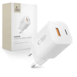 Tech-Protect NCM33W 2-port PD33W/QC3.0 wall charger - whiteeng