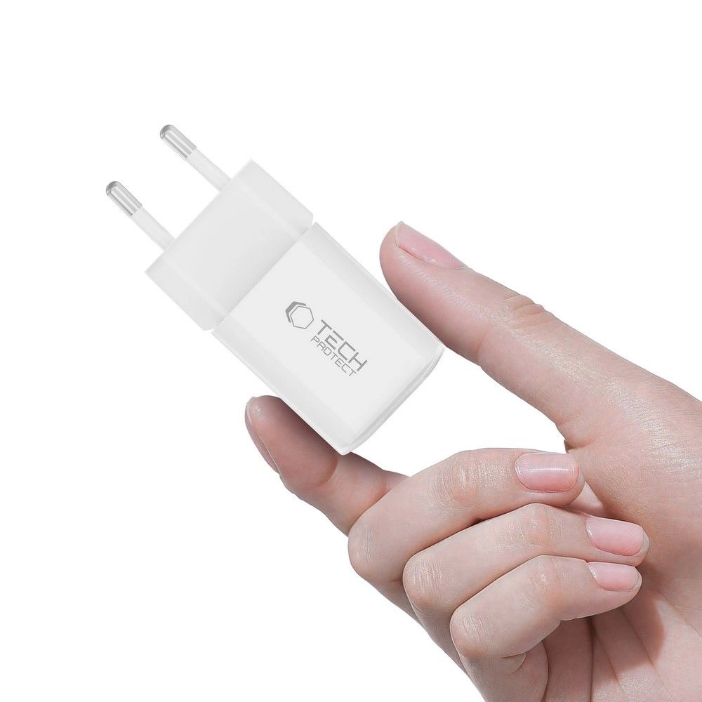 Tech-Protect NCM33W 2-port PD33W/QC3.0 wall charger - whiteeng