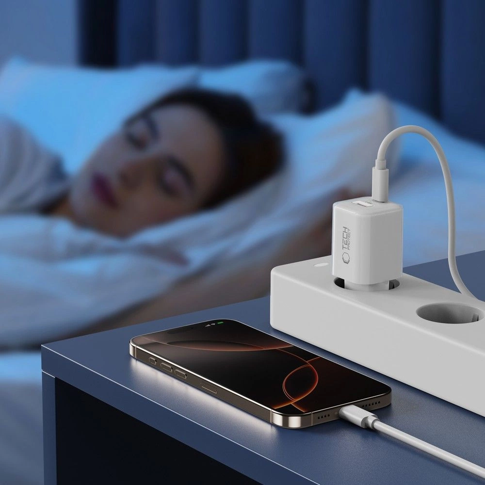 Tech-Protect NCM33W 2-port PD33W/QC3.0 wall charger - whiteeng