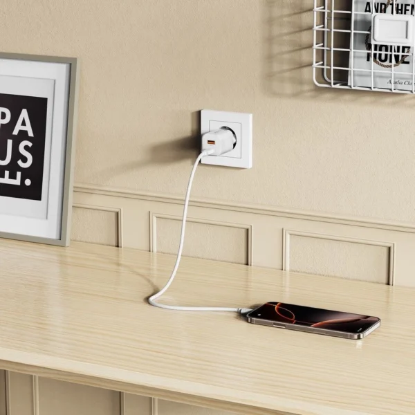 Tech-Protect NCM33W 2-port PD33W/QC3.0 wall charger - whiteeng