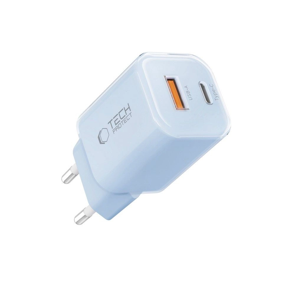 Tech-Protect NCM33W 2-port PD33W/QC3.0 wall charger - blueeng