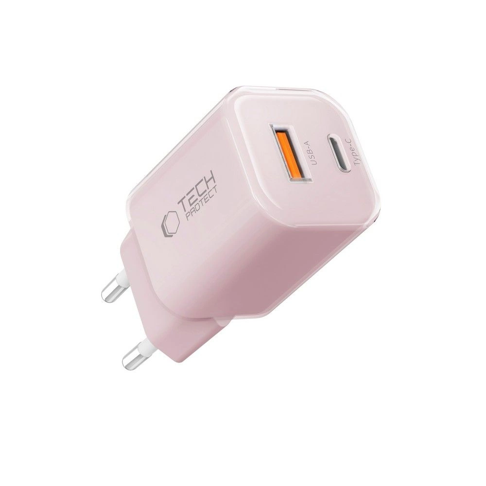 Tech-Protect NCM33W 2-port PD33W/QC3.0 wall charger - pinkeng